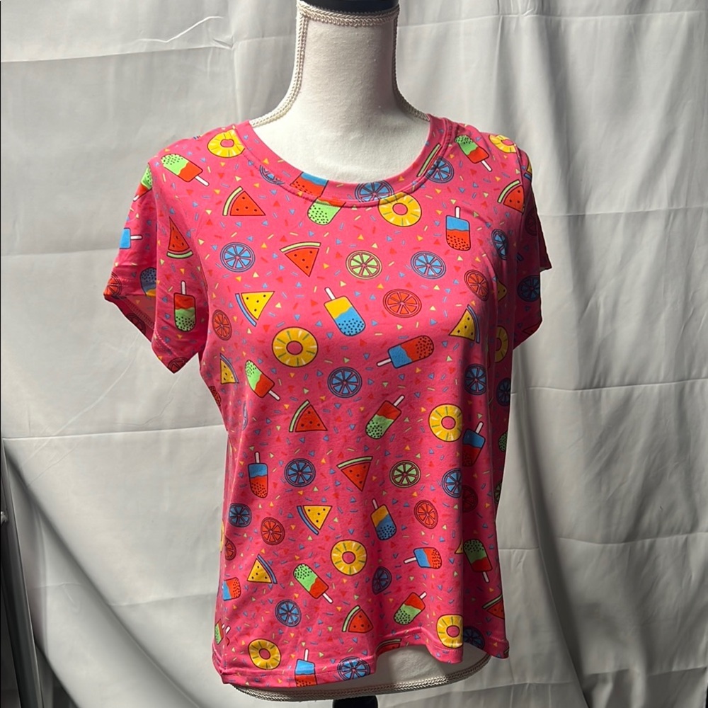 Colorful Fruit Print Women's Top